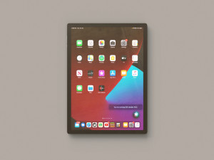 Large Digital Tablet With Keyboard Case and Stylus 3D 模型