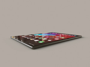 Large Digital Tablet With Keyboard Case and Stylus 3D 模型