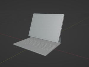 Large Digital Tablet With Keyboard Case and Stylus 3D 模型