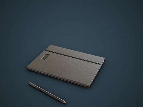 Large Digital Tablet With Keyboard Case and Stylus Modelo 3D