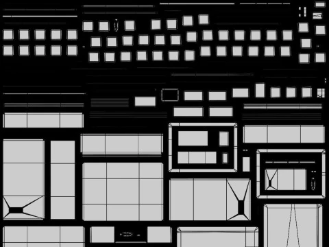 Duży cyfrowy tablet z obudową na klawiaturę i rysikiem Model 3D