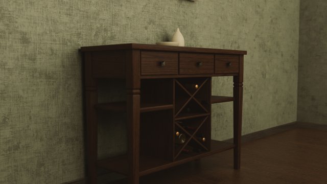 Dining Room Drawer 3D Model .c4d .max .obj .3ds .fbx .stl .blend 