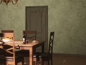 Dining Room Table and Chair 3D Model