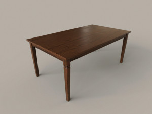 Dining Room Table and Chair 3D Model