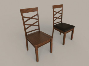 Dining Room Table and Chair 3D Model