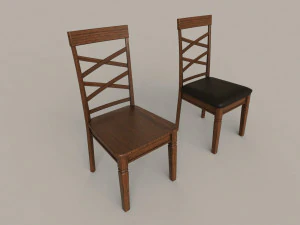 Dining Room Table and Chair 3D Model