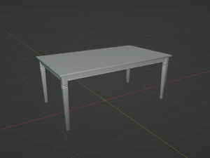 Dining Room Table and Chair 3D Model