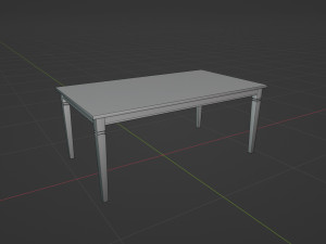 Dining Room Table and Chair 3D Model
