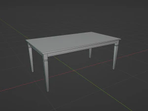 Dining Room Table and Chair 3D Model