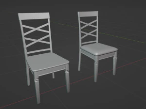 Dining Room Table and Chair 3D Model
