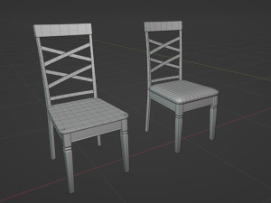 Dining Room Table and Chair 3D Model