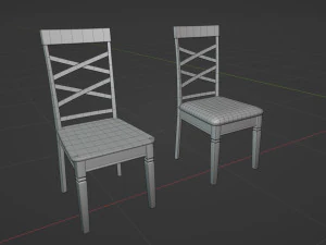 Dining Room Table and Chair 3D Model
