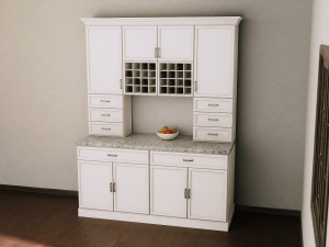 Modern Cabinet Hutch 3D Модель