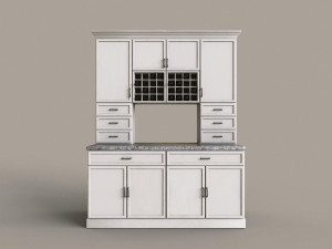 Modern Cabinet Hutch 3D Модель