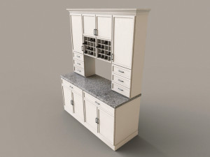 Modern Cabinet Hutch 3D Модель