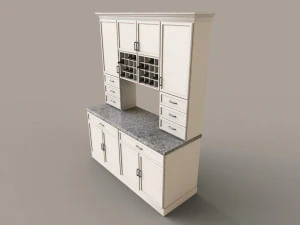Modern Cabinet Hutch 3D Model