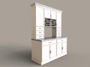 Modern Cabinet Hutch 3D Модель