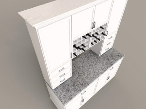 Modern Cabinet Hutch 3D Модель