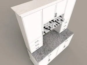 Modern Cabinet Hutch 3D Model