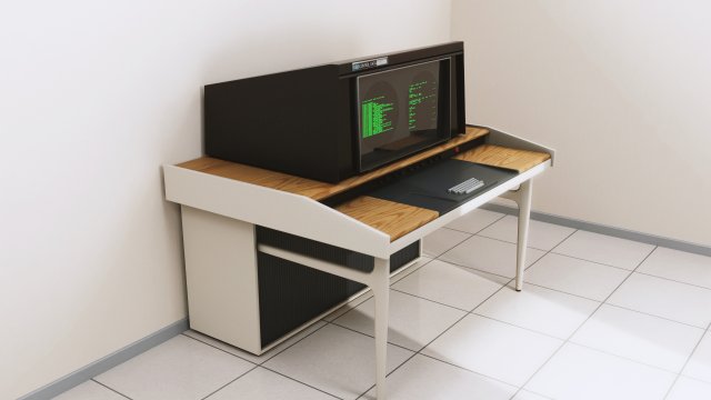 Retro Computer Terminal Model 3D .c4d .max .obj .3ds .fbx .stl .blend 