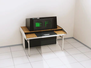 Terminal d'ordinateur r&eacute;tro Modèle 3D