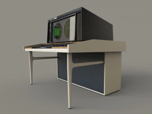 Terminal d'ordinateur r&eacute;tro Modèle 3D