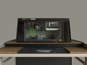 Terminal d'ordinateur r&eacute;tro Modèle 3D