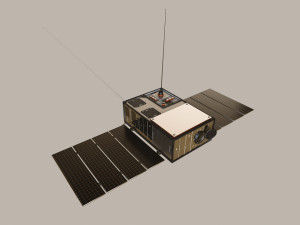 Cube Satellite 3D Model