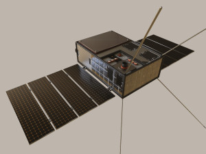 Cube Satellite 3D Model