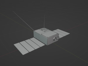 Cube Satellite 3D Model
