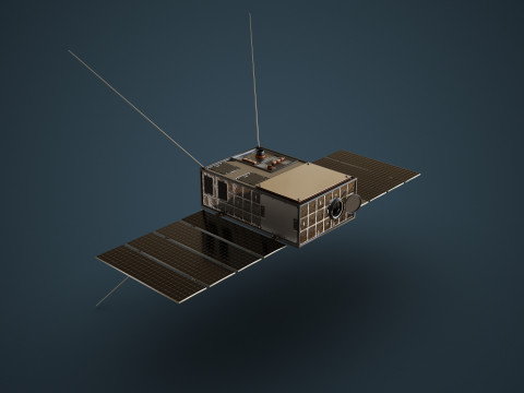 Cube Satellite Modelo 3D