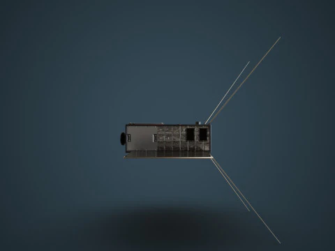 Sat&eacute;lite cubo Modelo 3D