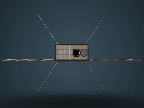 Sat&eacute;lite cubo Modelo 3D