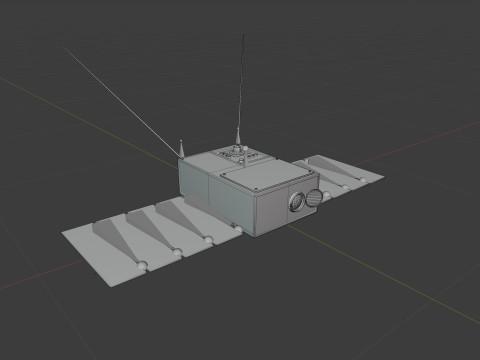 Cube Satellite Modelo 3D
