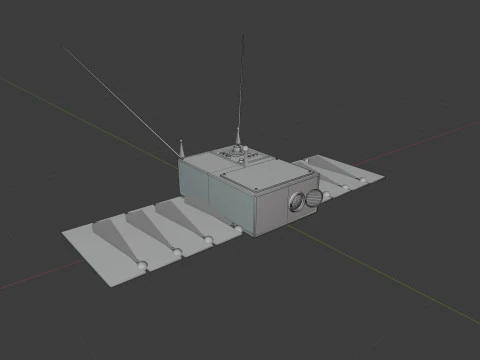 Sat&eacute;lite cubo Modelo 3D