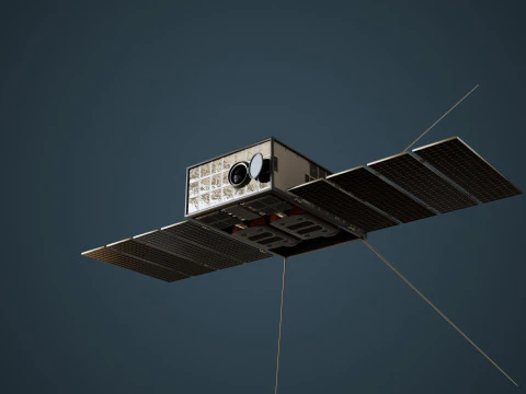 Sat&eacute;lite cubo Modelo 3D