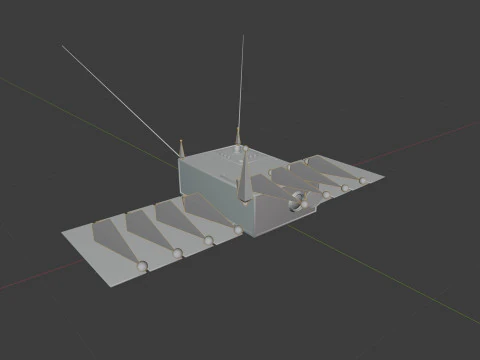 Sat&eacute;lite cubo Modelo 3D