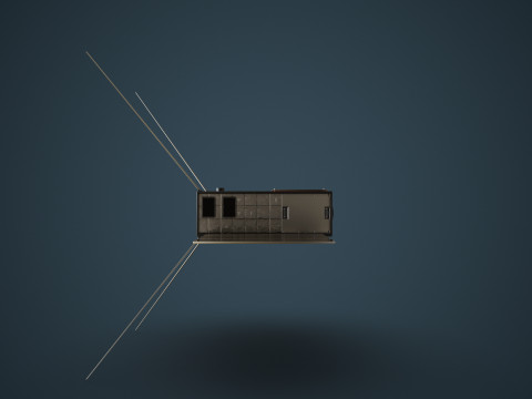 Cube Satellite Modelo 3D