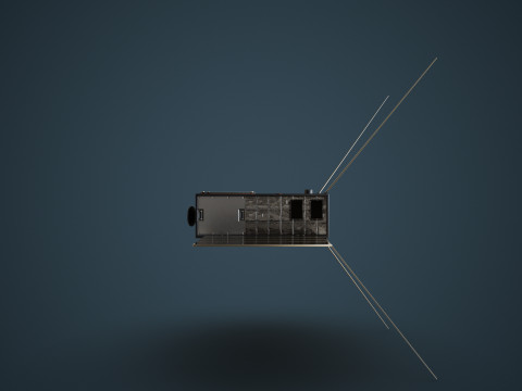 Cube Satellite Modelo 3D