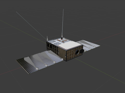 Cube Satellite Modelo 3D