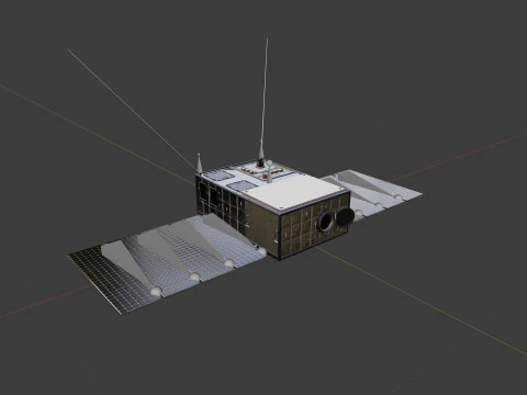 Sat&eacute;lite cubo Modelo 3D