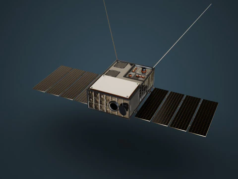 Sat&eacute;lite cubo Modelo 3D