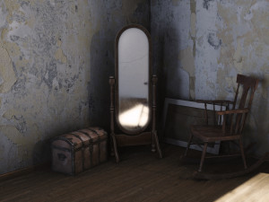 Antique Standing Mirror 3Dモデル
