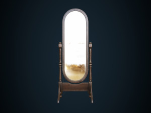 Antique Standing Mirror Model 3D