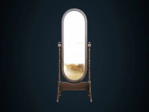 Antique Standing Mirror 3D Model