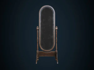 Antique Standing Mirror 3D Model
