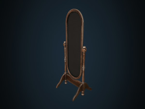 Antique Standing Mirror Model 3D
