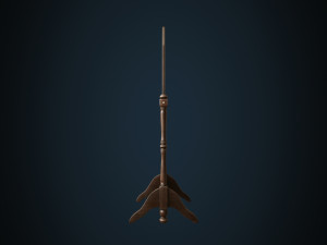 Antique Standing Mirror Model 3D