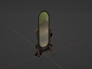 Antique Standing Mirror Model 3D