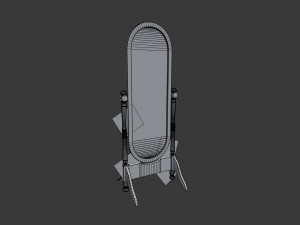 Antique Standing Mirror Model 3D